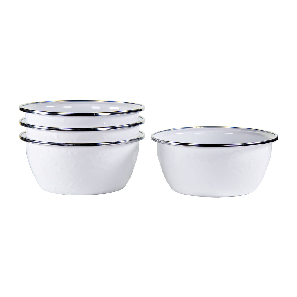 Salad Bowls in Solid White, Set of 4