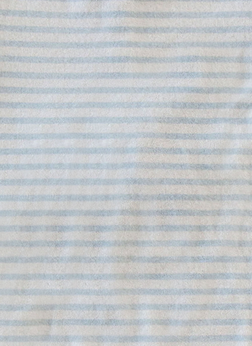 Blue and white stripe organic cotton terry swatch