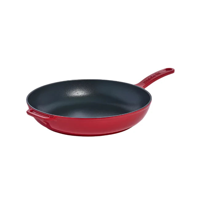 Enameled Cast Iron Skillet in Made In Red