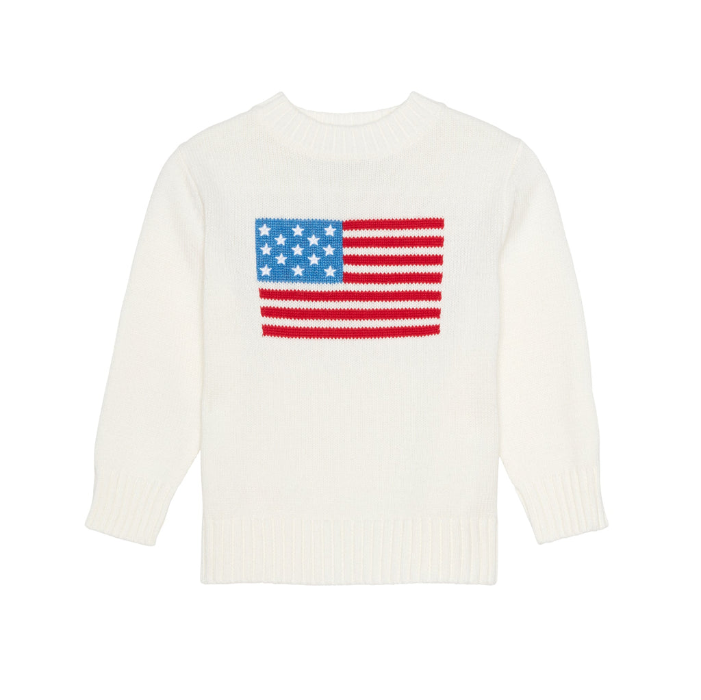 Children's American Flag Crewneck Sweater