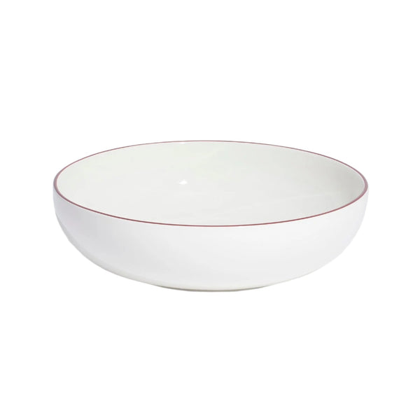 Serving Bowl in Red Rim | Over The Moon