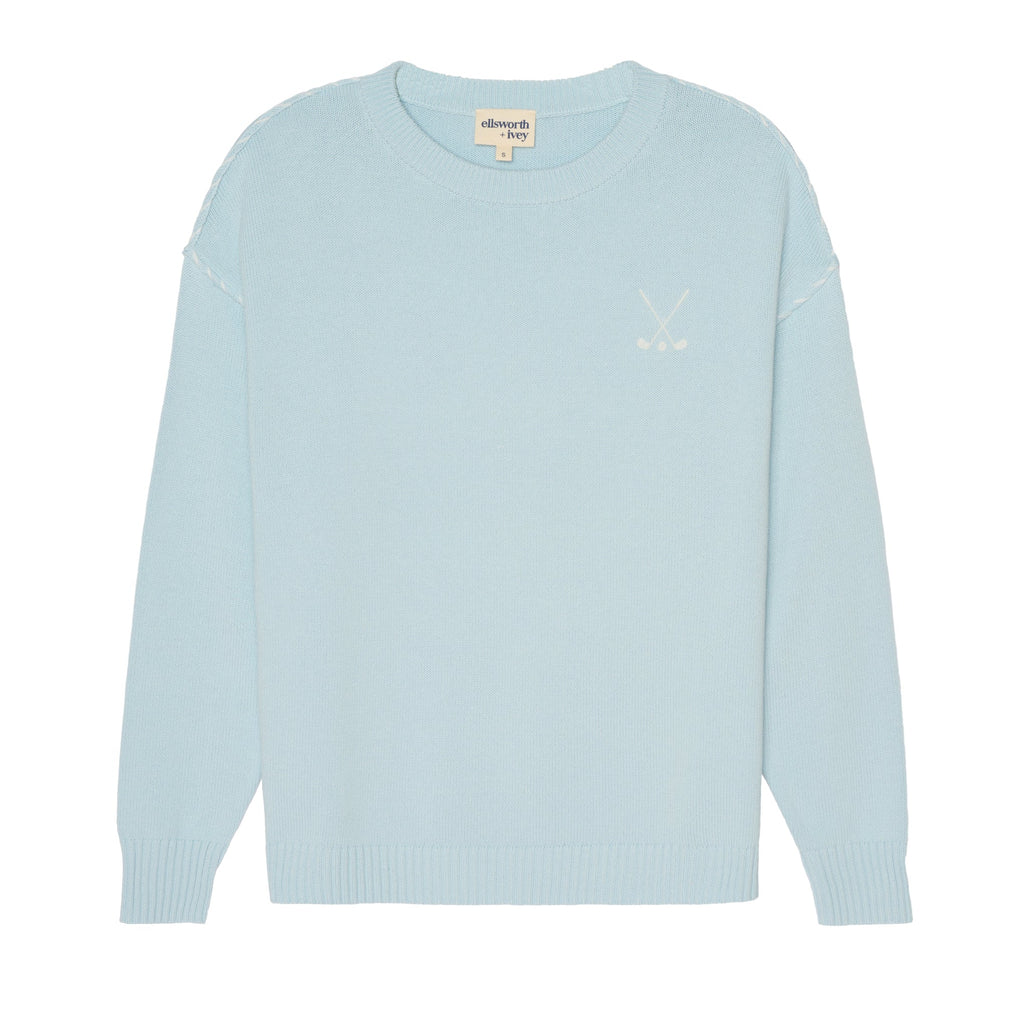 Riley Crew - Golf Stacked in Light Blue