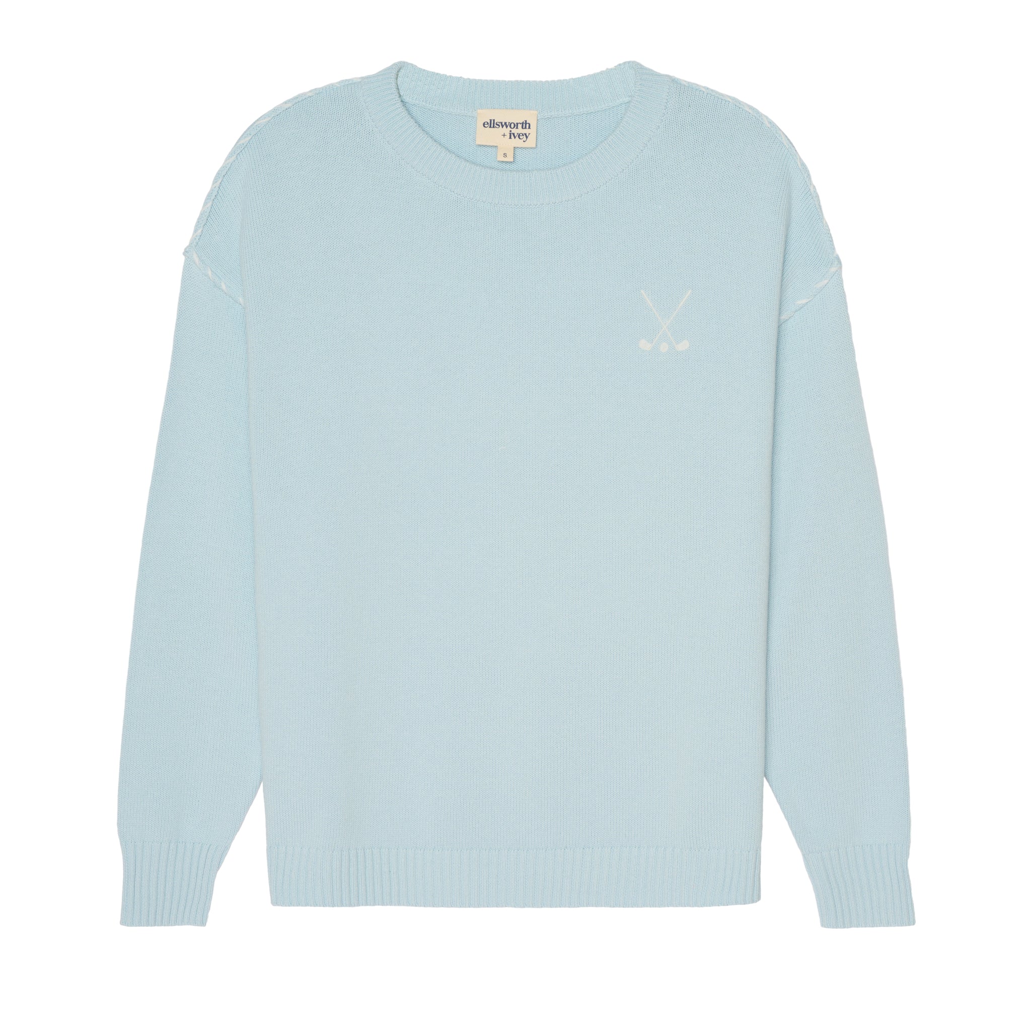 Riley Crew - Golf Stacked in Light Blue