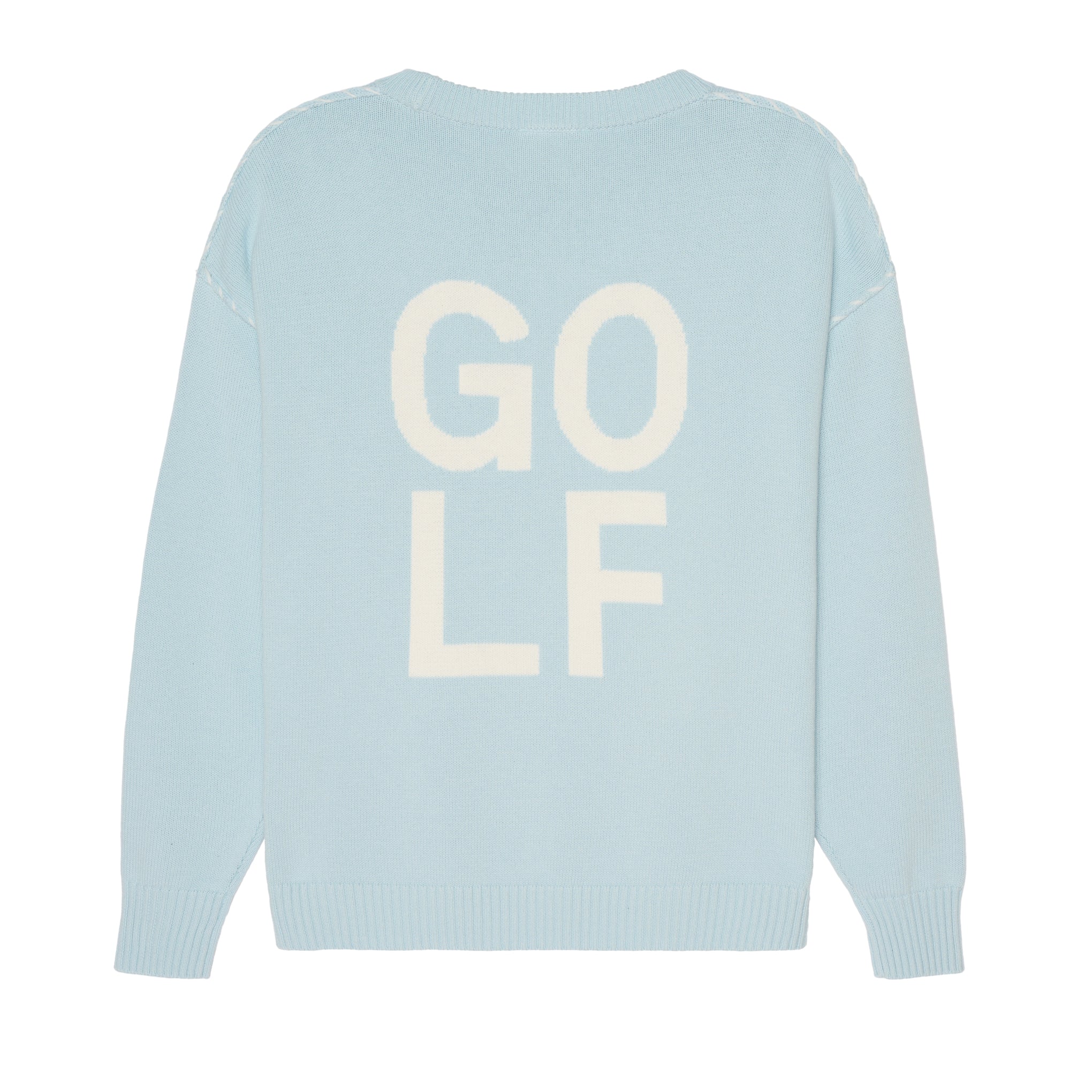 Riley Crew - Golf Stacked in Light Blue