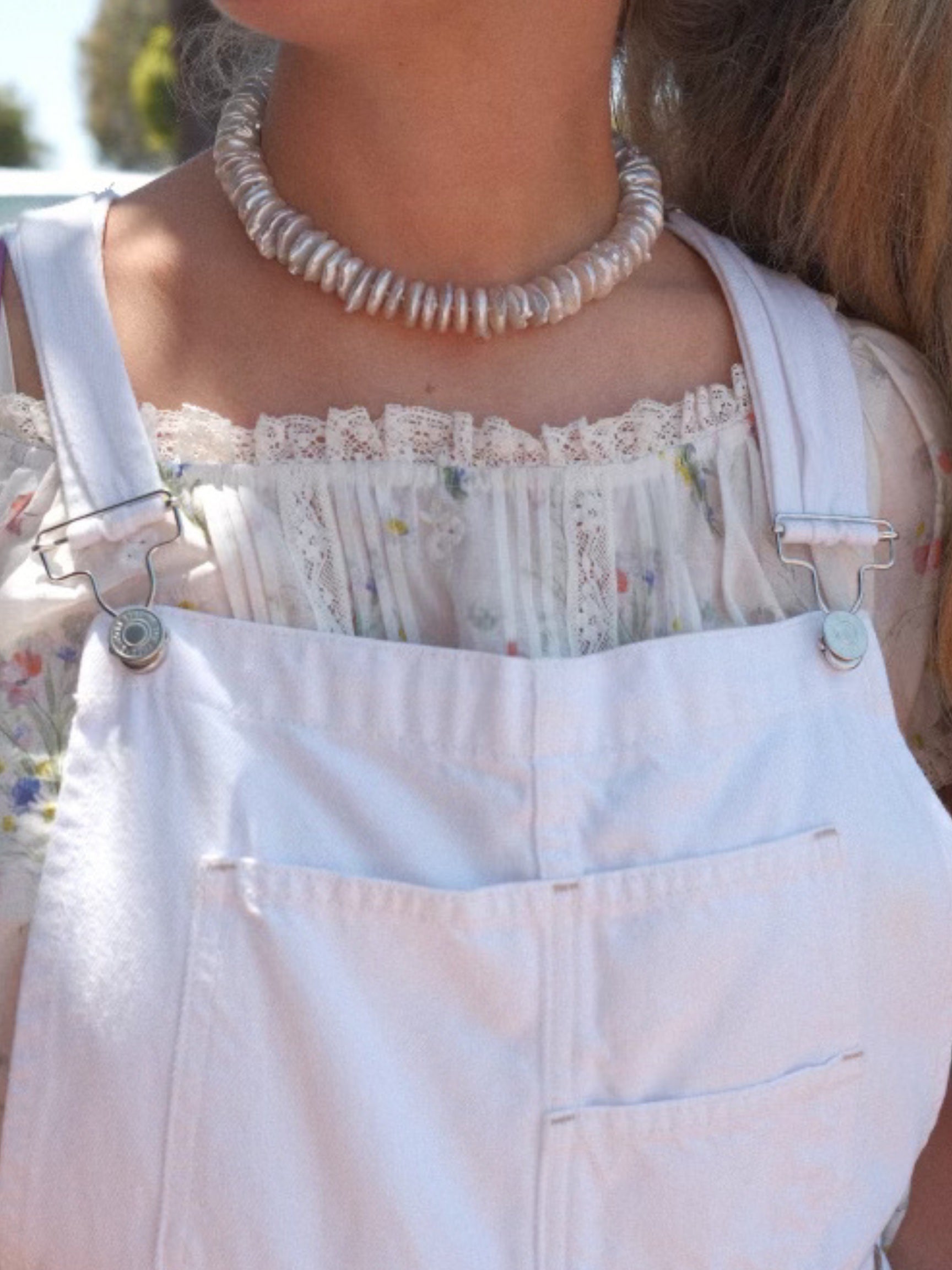Disc Pearl Necklace