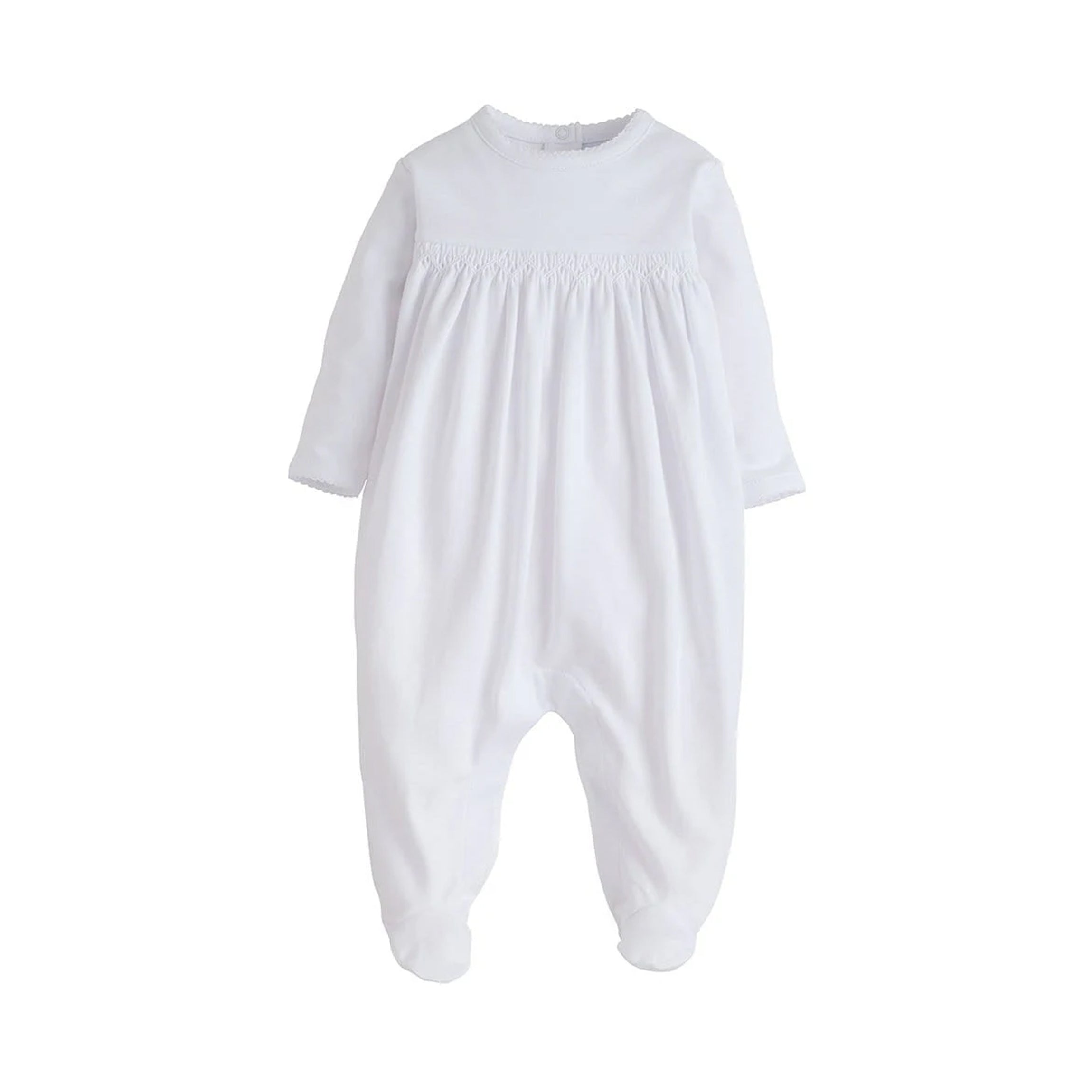 Welcome Home Layette Footie in White