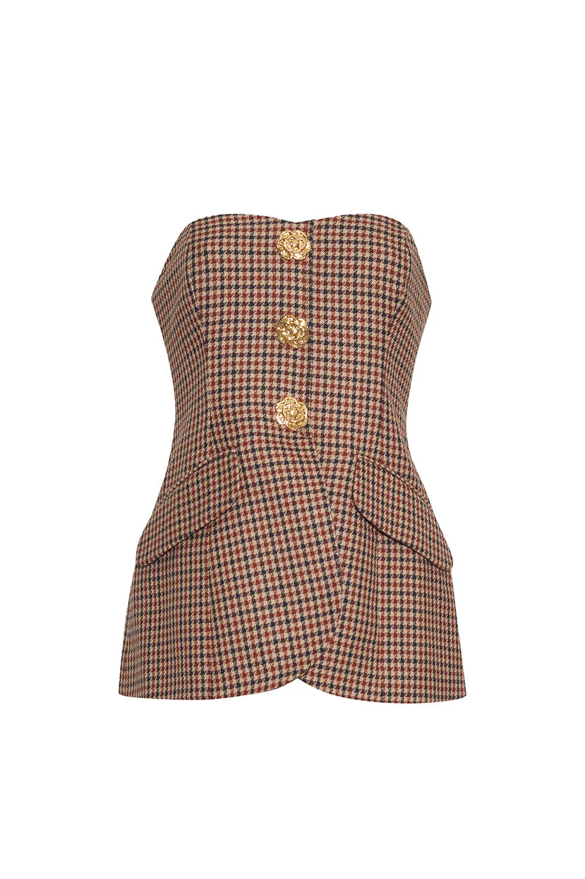 Wes Corset in Dante Plaid