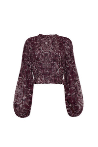 Weston Top in Bandana Plum