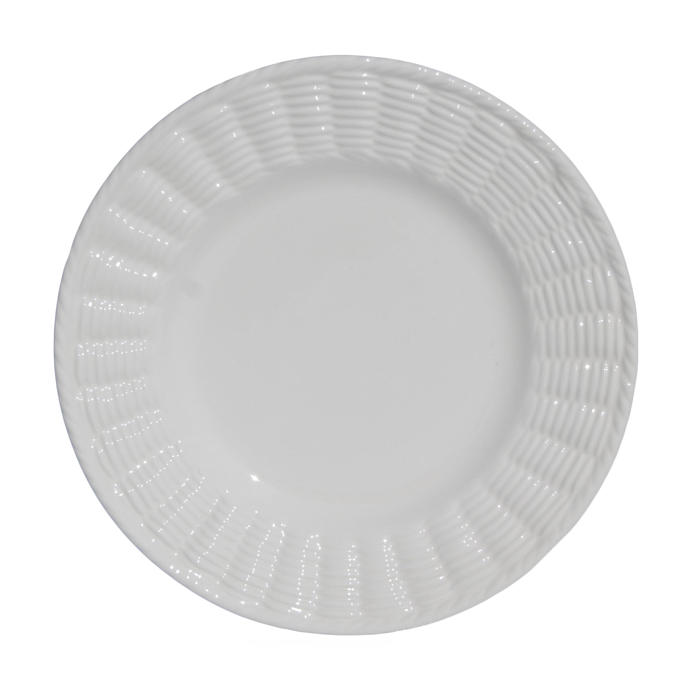 Whicker Charger Plates in White, Set of 6