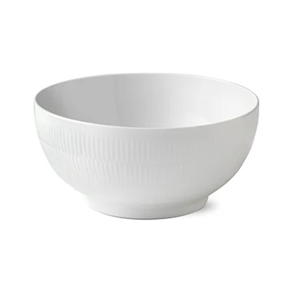 White Fluted Bowl 310cl 3.28qt, 24cm 9.45"