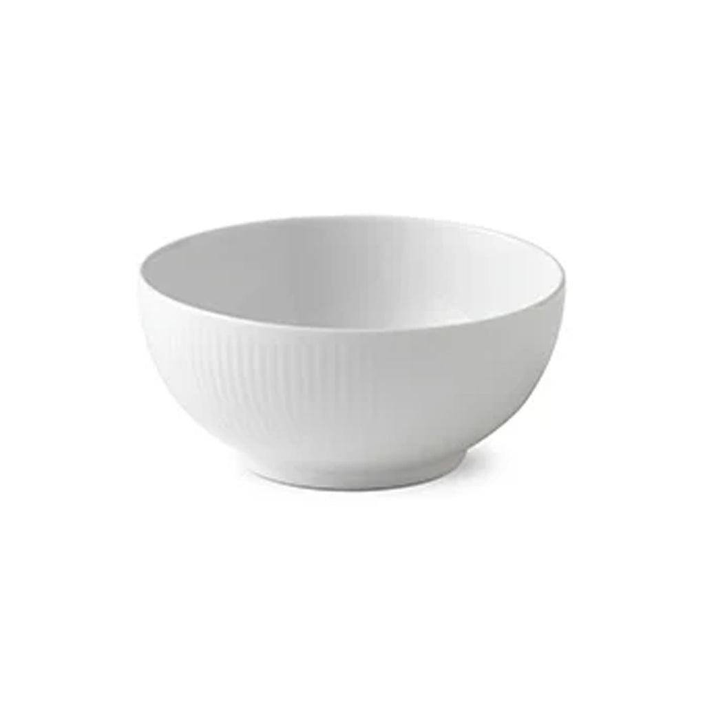 White Fluted Bowl 73cl 24.7oz, 15cm 5.9"