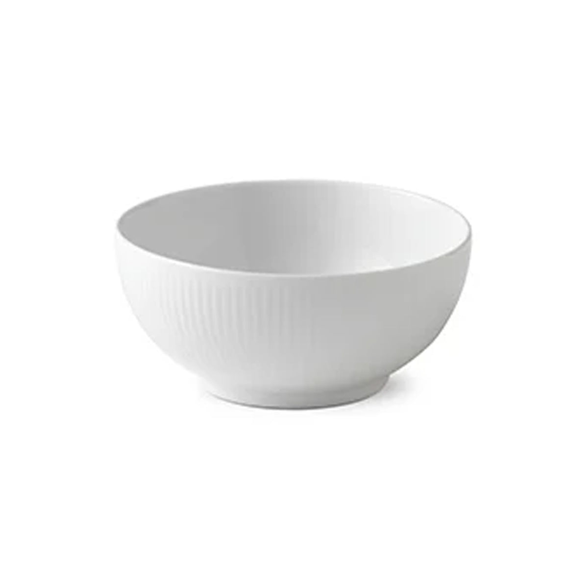 White Fluted Bowl 73cl 24.7oz, 15cm 5.9"