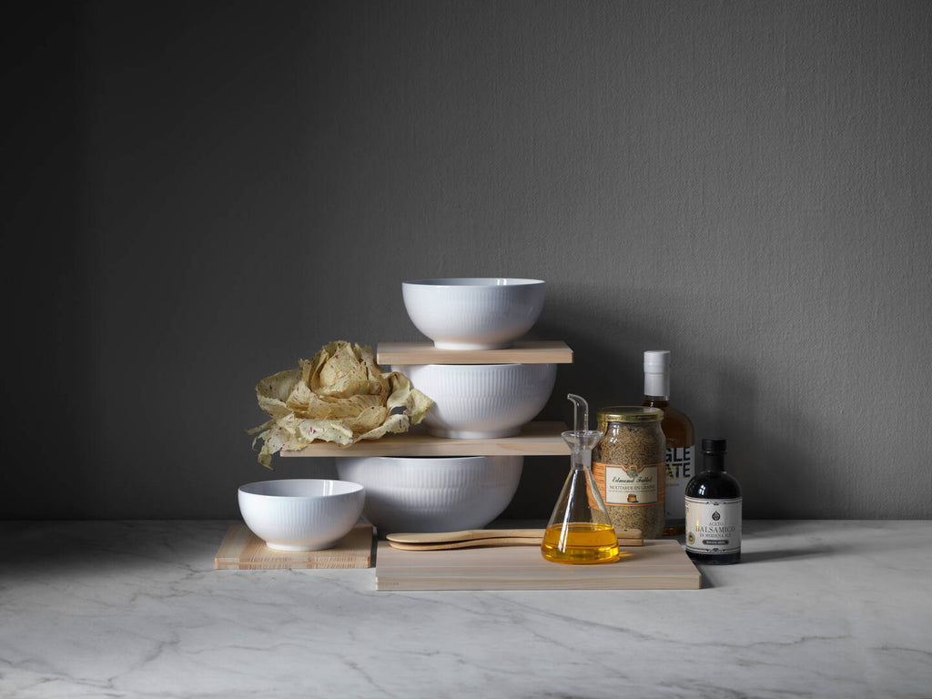 White Fluted Bowl, 4.13