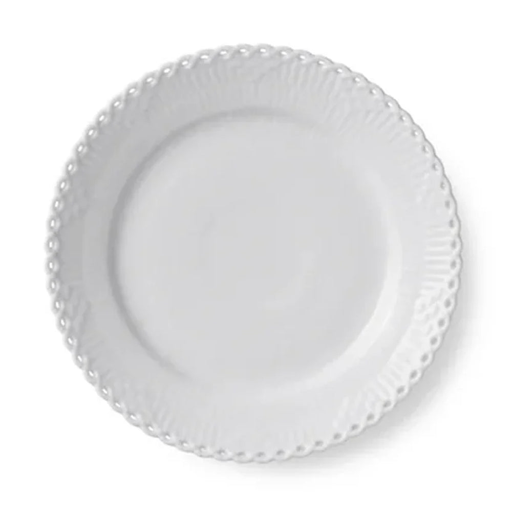 White Fluted Full Lace Plate 27cm 10.63"