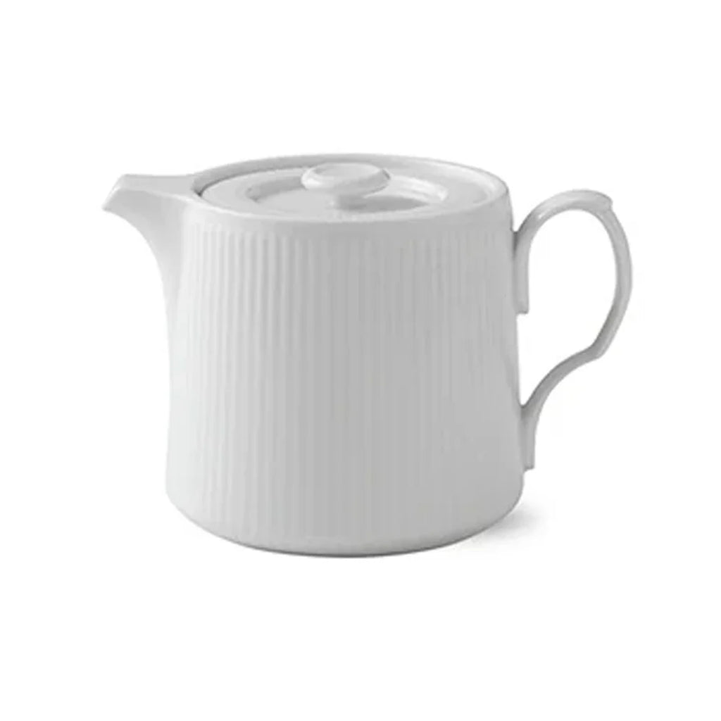 White Fluted Teapot 75cl 25.36oz