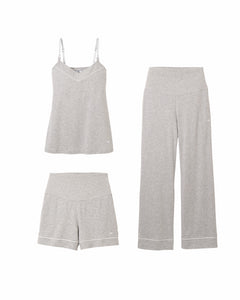 The Basics Maternity Set in Light Heather Grey