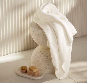 Plush Bath Sheet in White
