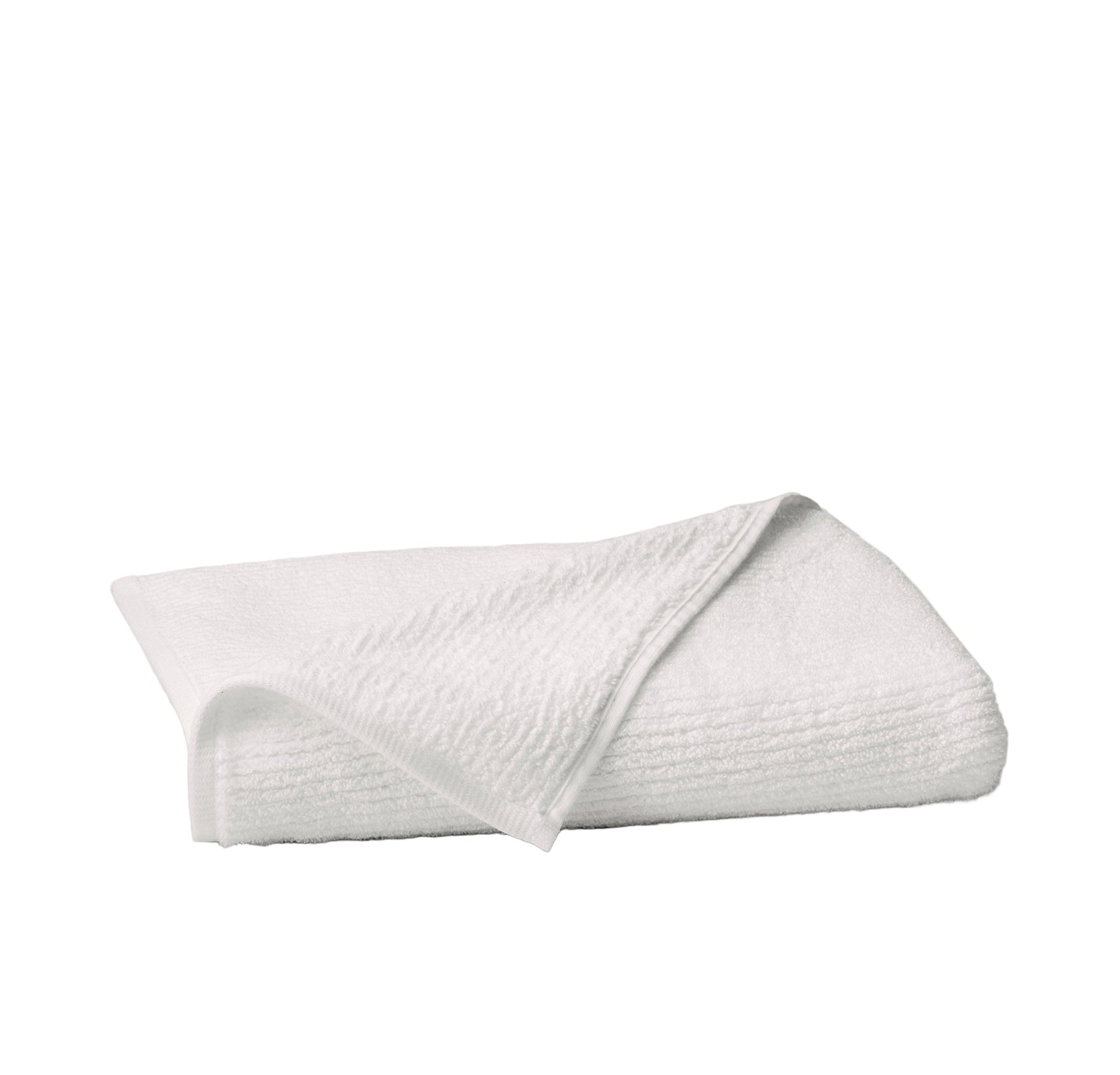Turkish Ribbed Bath Towel in White