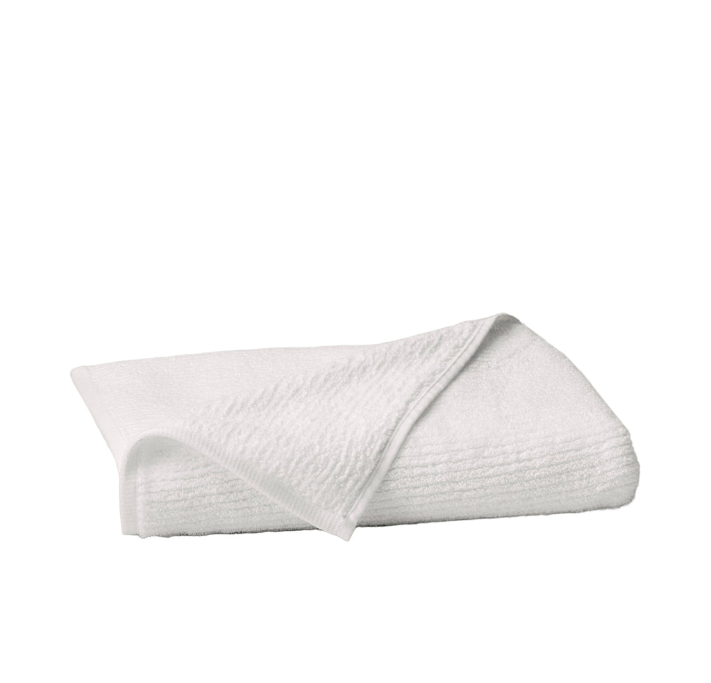 Turkish Ribbed Bath Towel in White