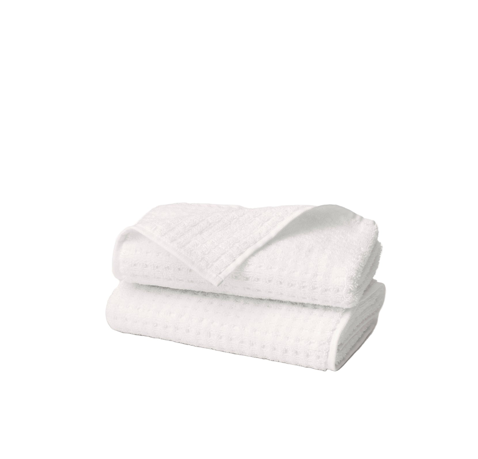 Turkish Waffle Hand Towel in White, Set of 2