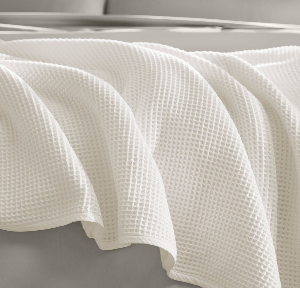 Waffle Bed Blanket in White