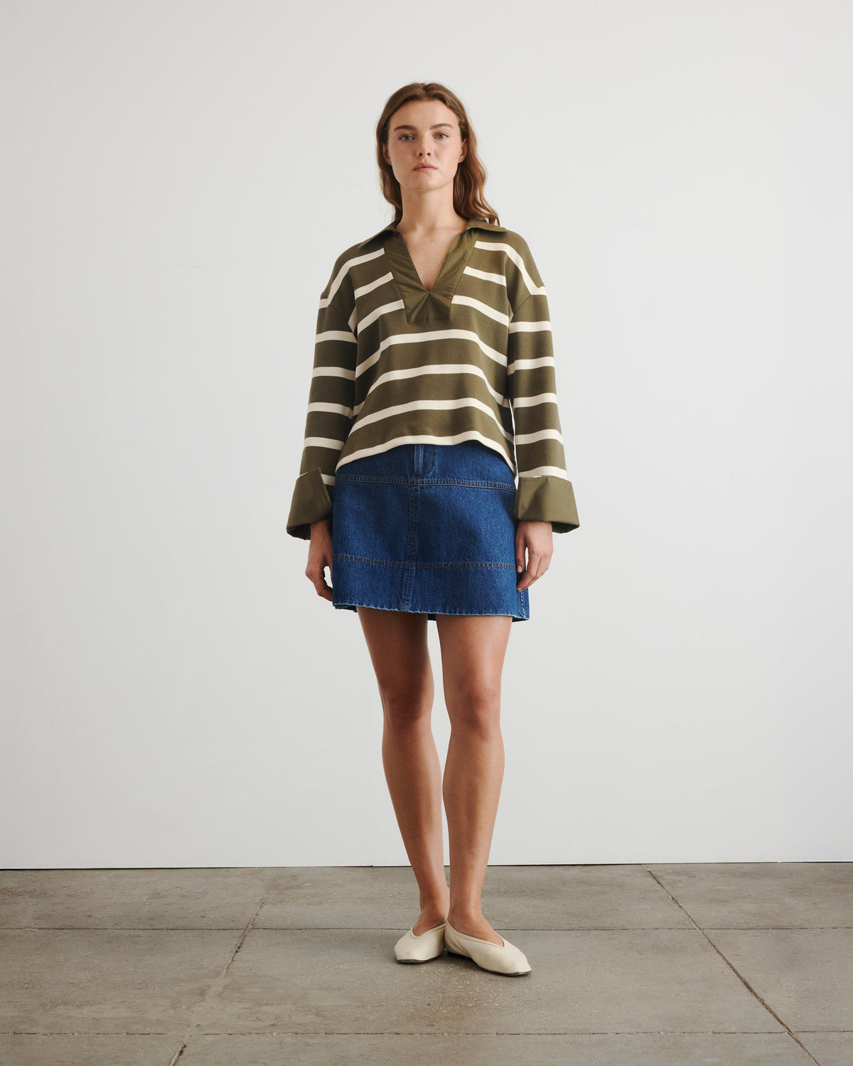 Short Hudie Skirt in Classic Indigo Blue