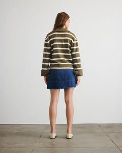 Short Hudie Skirt in Classic Indigo Blue