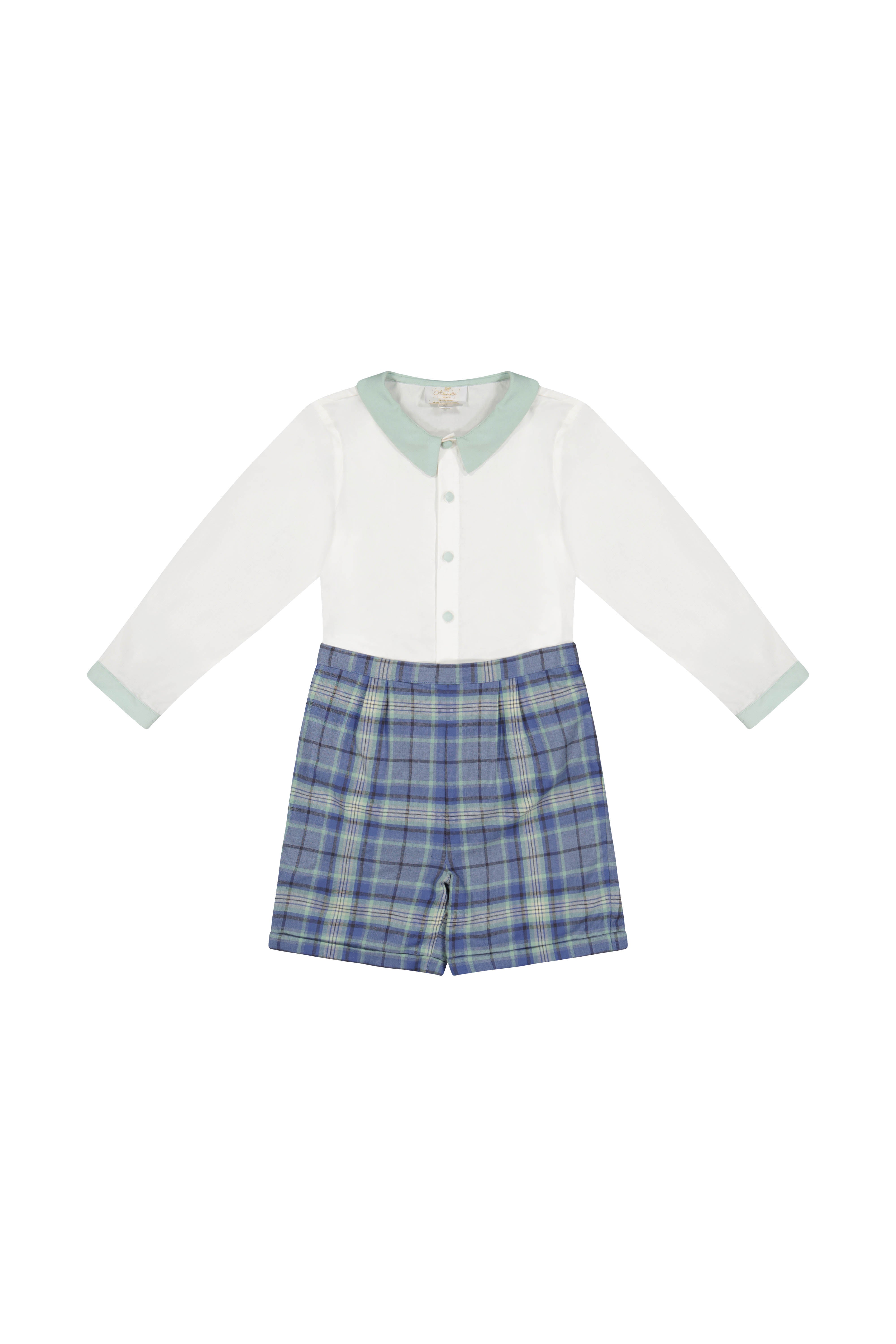 William Blue Tartan Dressy Set