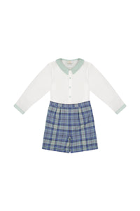 William Blue Tartan Dressy Set