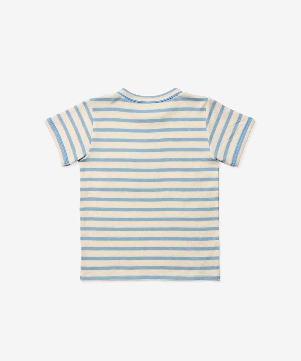Willie T-Shirt in Dusty Blue Stripe