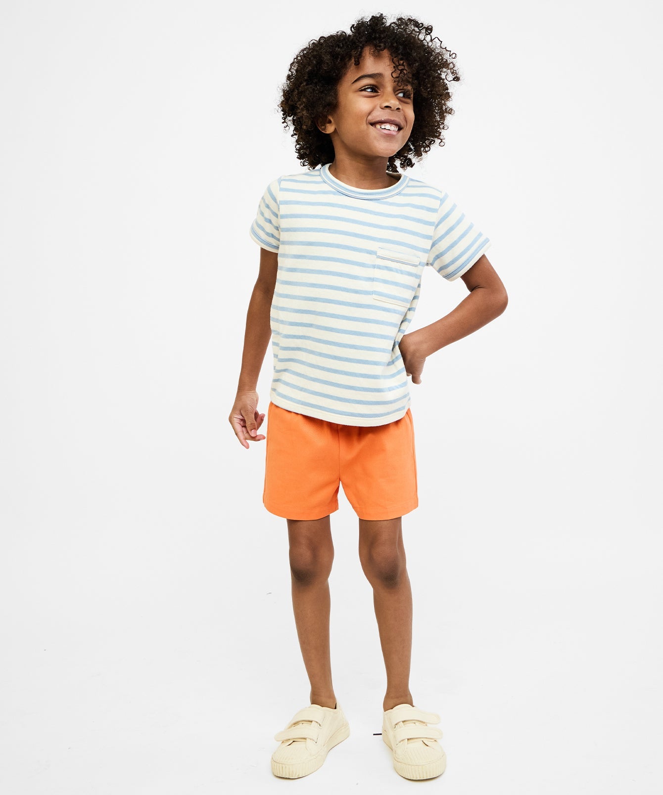 Willie T-Shirt in Dusty Blue Stripe