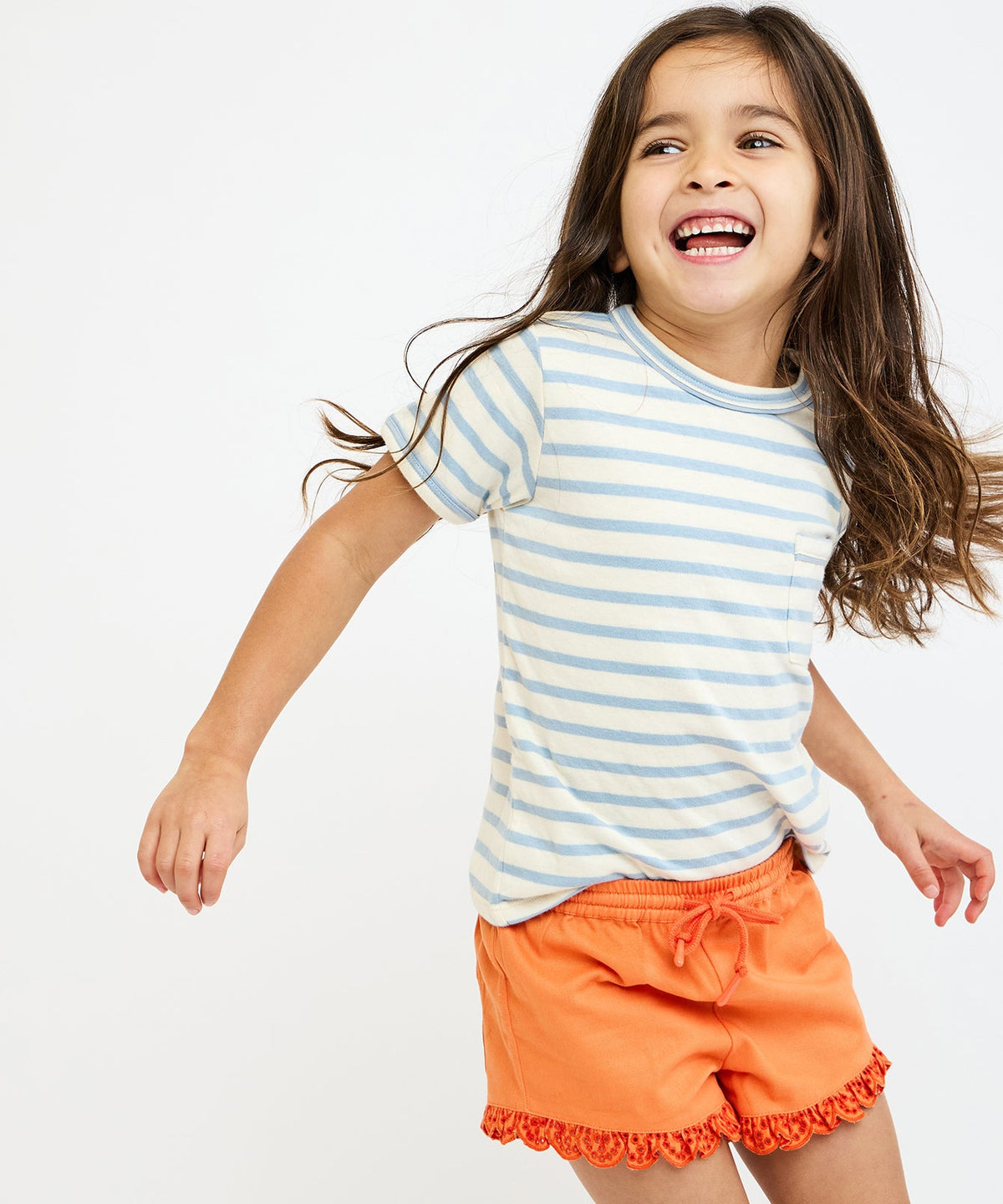 Willie T-Shirt in Dusty Blue Stripe