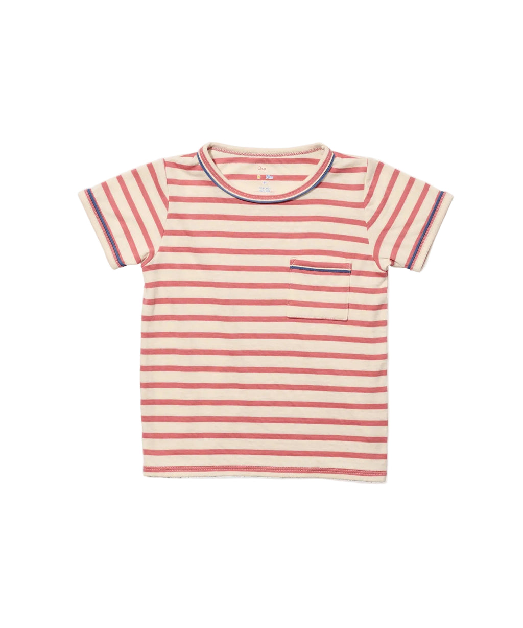 Willie T-Shirt in Nautical Red Stripe