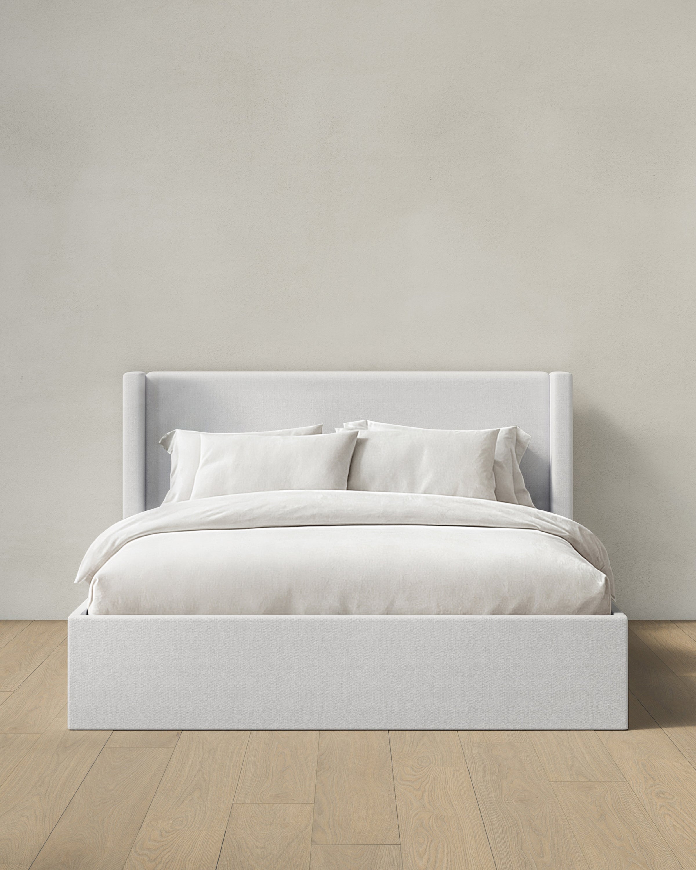 100% Linen Wingback Bed