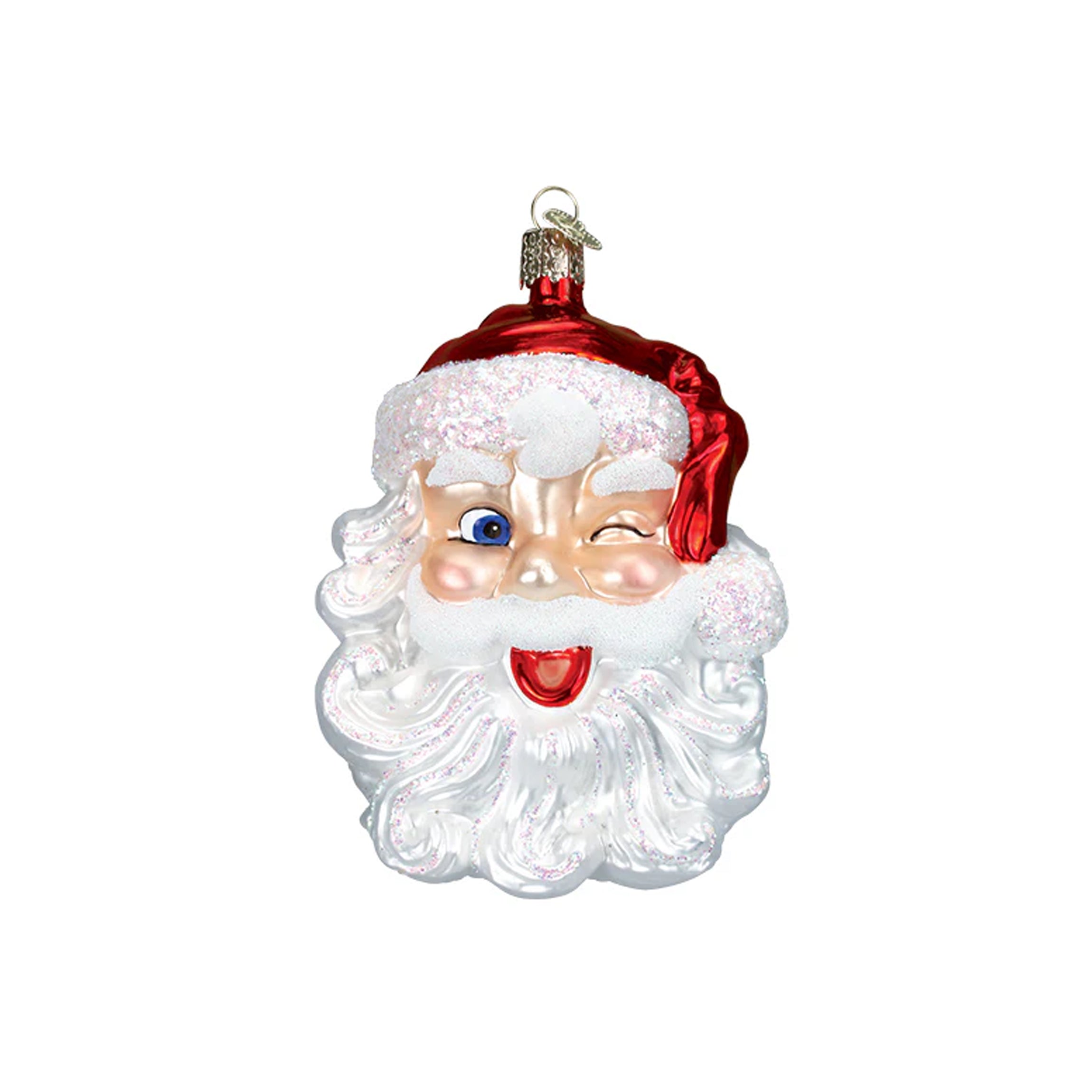 Winking Santa Ornament