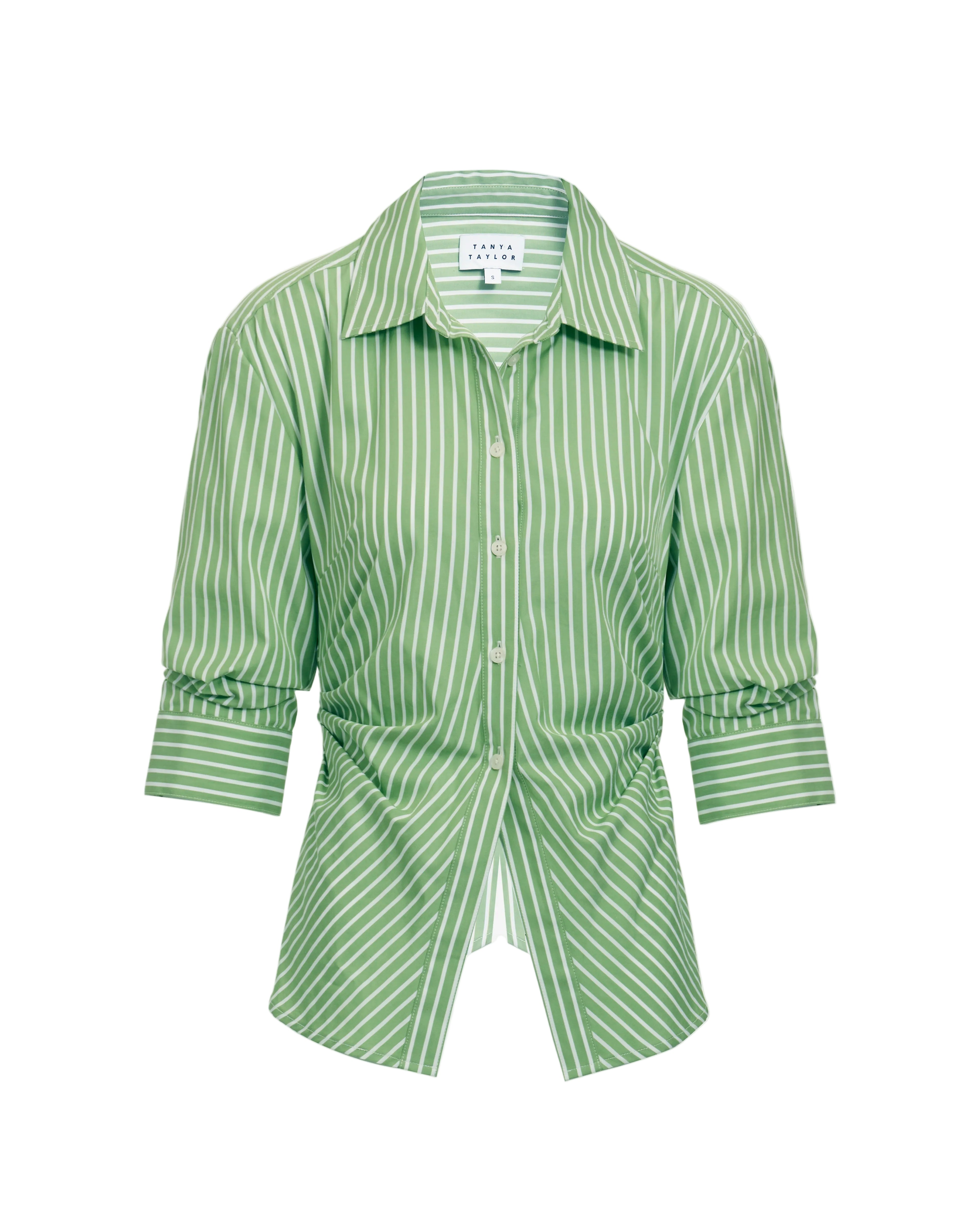 Winslet Top in Asparagus & Optic White