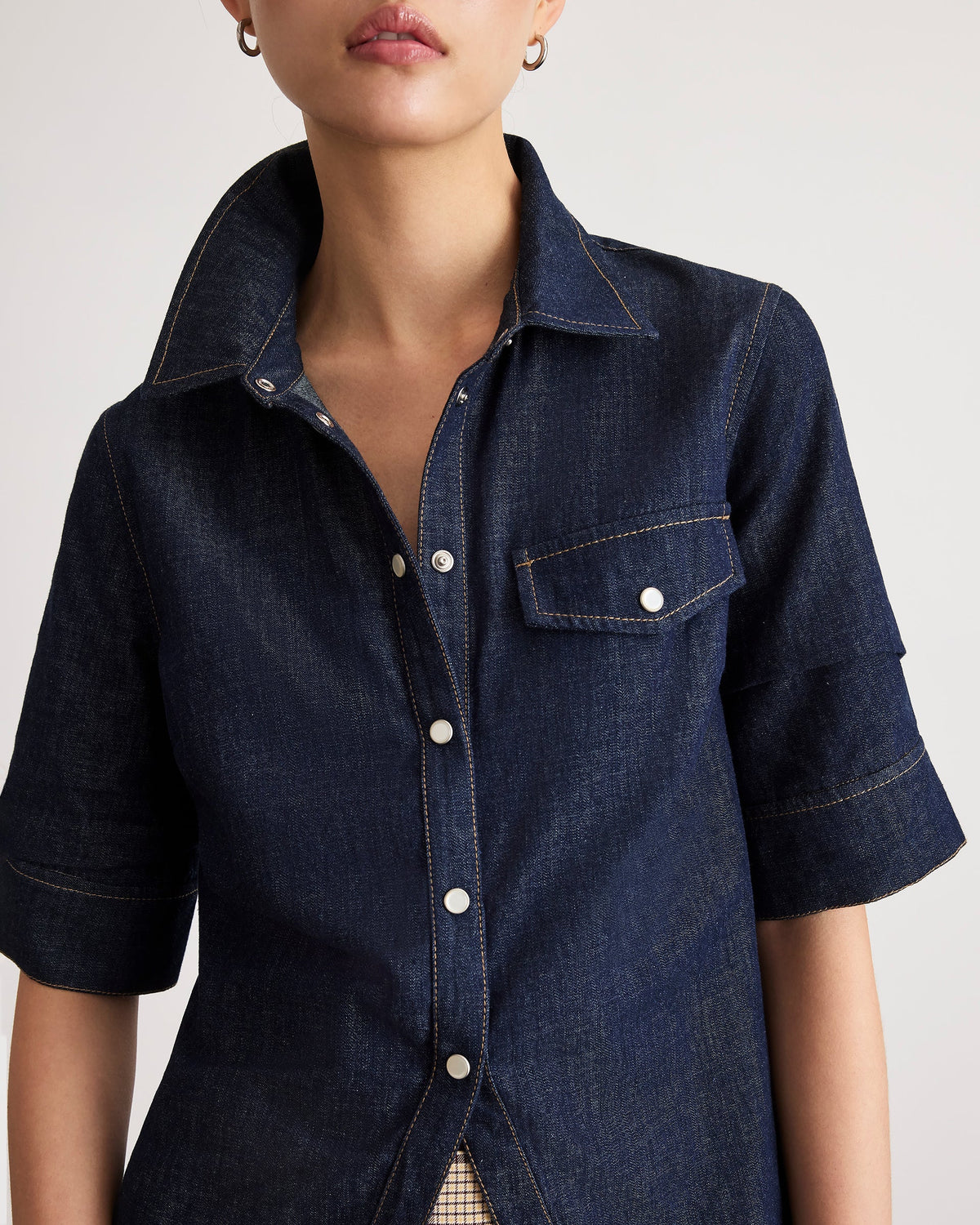 Winston Denim Top in Midnight Rinse