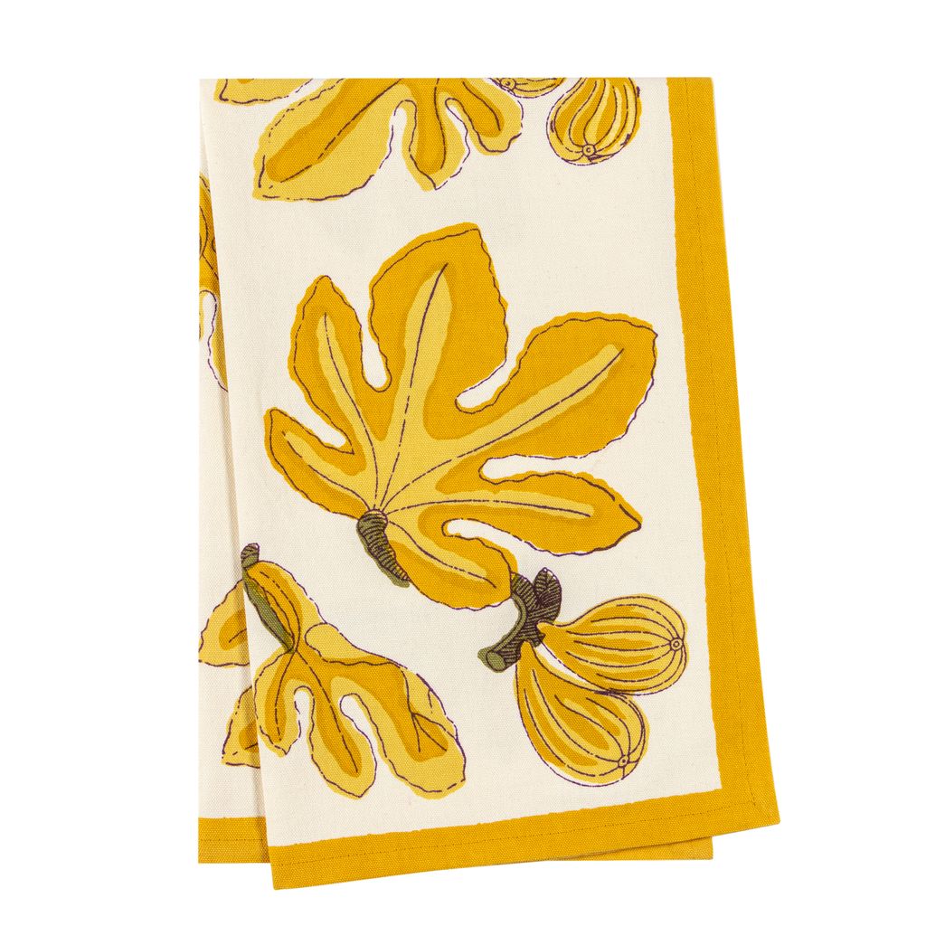 Fig Tea Towels in Citrine, Set of 3