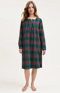 Women’s Brushed Twill Beatrice Nightgown in Kensington Tartan