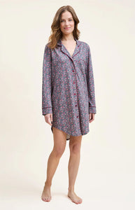 Women’s Pima Nightshirt in Fleurs de Saison