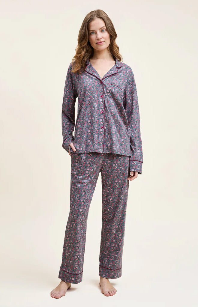 Women’s Pima Pajama Set in Fleurs de Saison