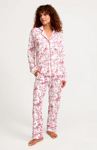 Women’s Pima Pajama Set in Red Timeless Toile