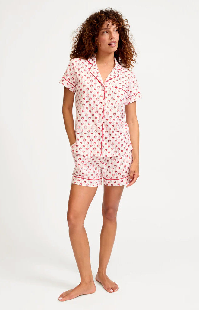 Women’s Pima Short Set in Blissful Bows