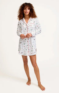 Women’s Twill Nightshirt in Holiday Town
