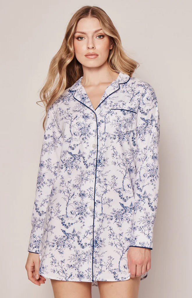 Women’s Twill Nightshirt in Timeless Toile