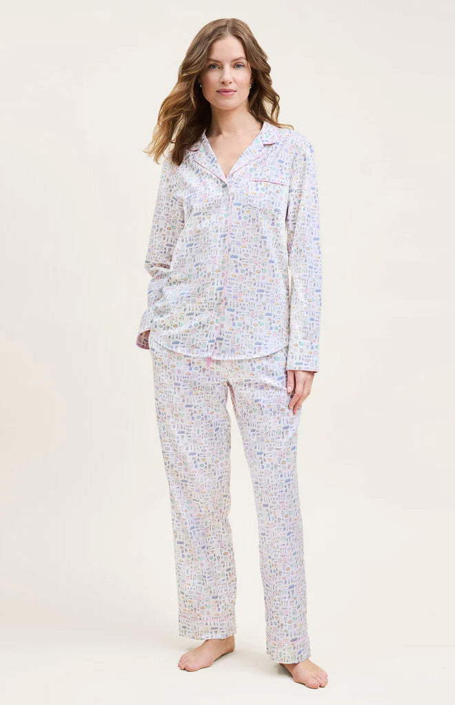 Women’s Twill Pajama Set in Baking Spirits Bright