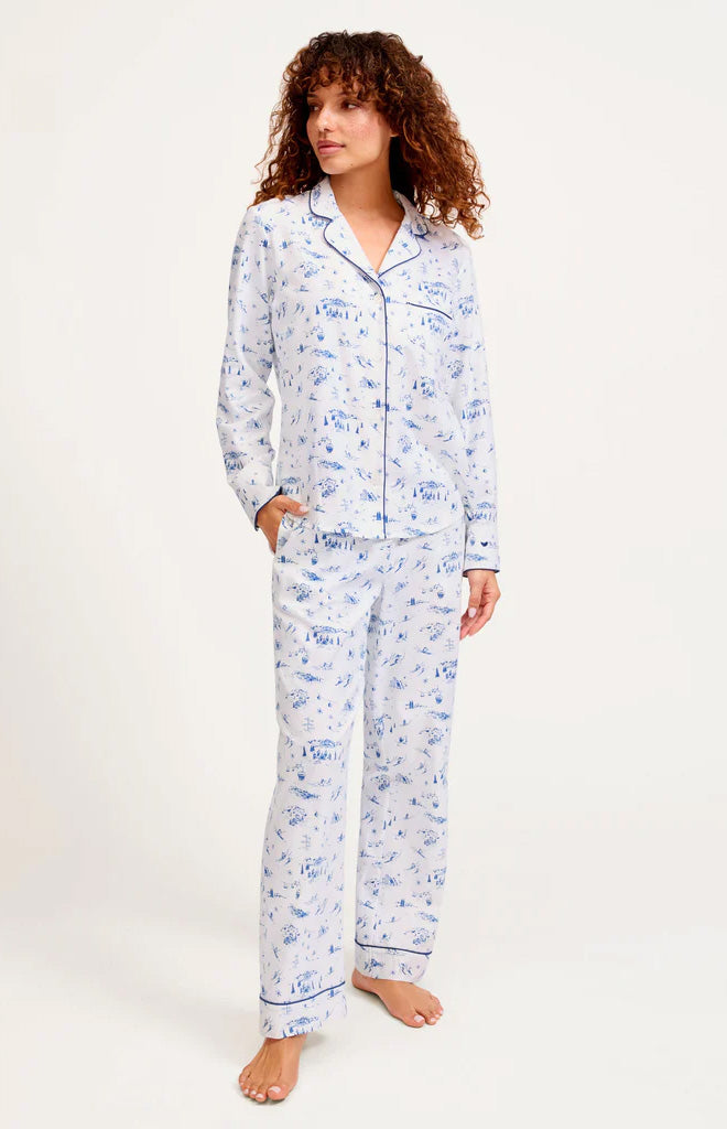 Women’s Twill Pajama Set in Chalet Toile