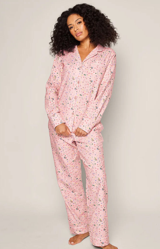 Women’s Twill Pajama Set in Vintage Sweets
