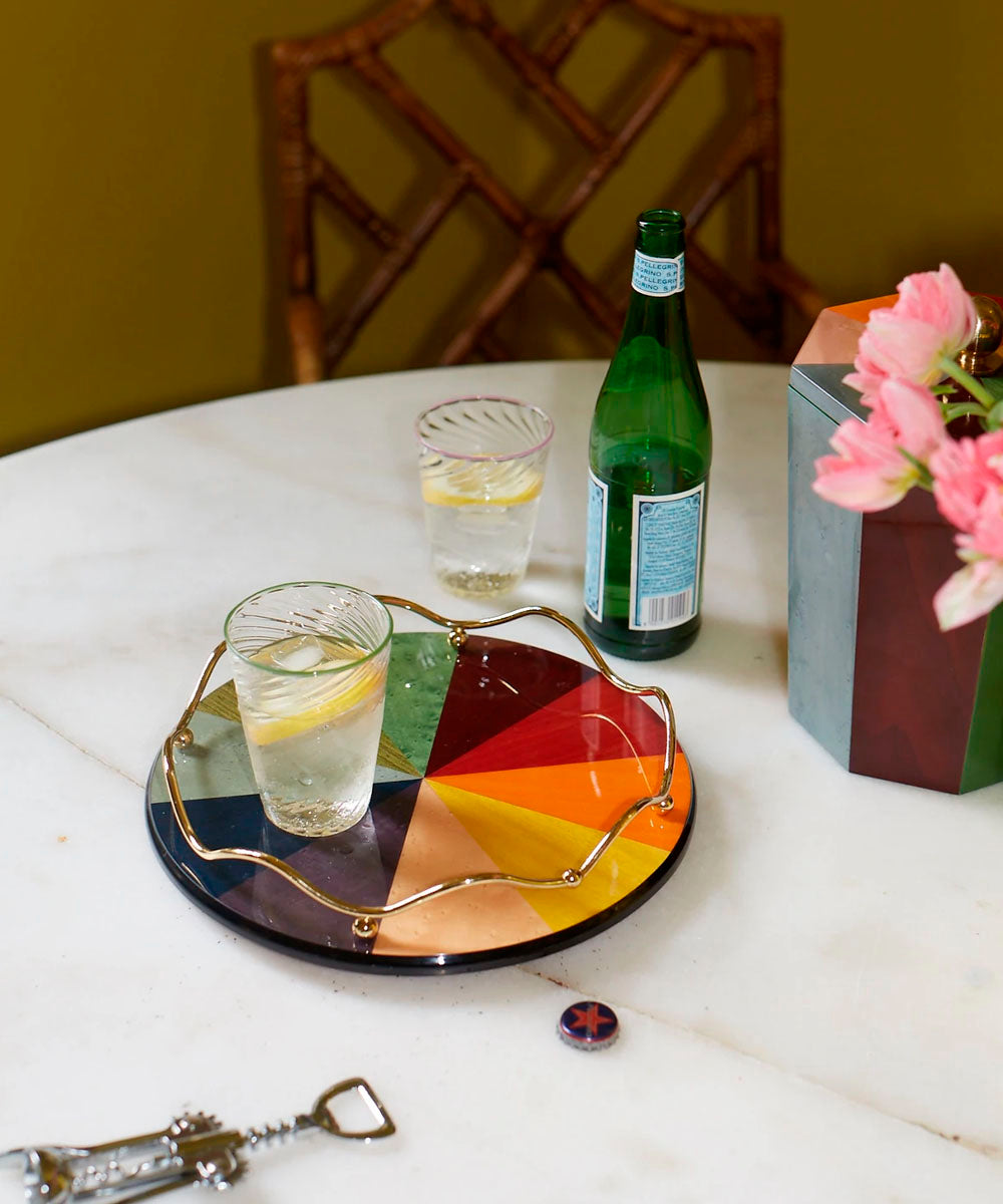 Small Rainbow Lacquer Tray