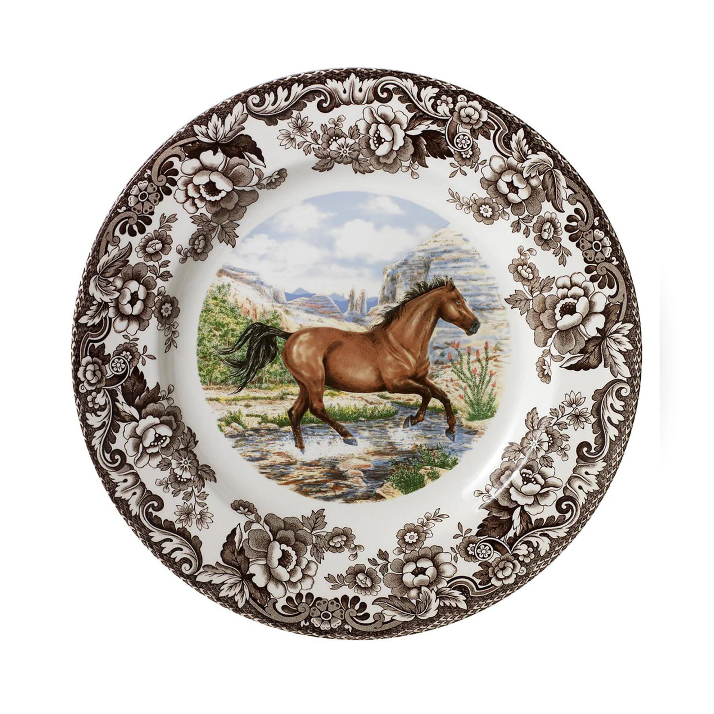 Woodland Dinner Plate with American Quarter